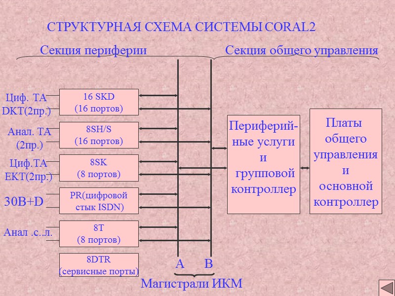СТРУКТУРНАЯ СХЕМА СИСТЕМЫ CORAL2 16 SKD (16 портов) 8SH/S (16 портов) 8SK (8 портов) СТРУКТУРНАЯ СХЕМА СИСТЕМЫ CORAL2 16 SKD (16 портов) 8SH/S (16 портов) 8SK (8 портов)